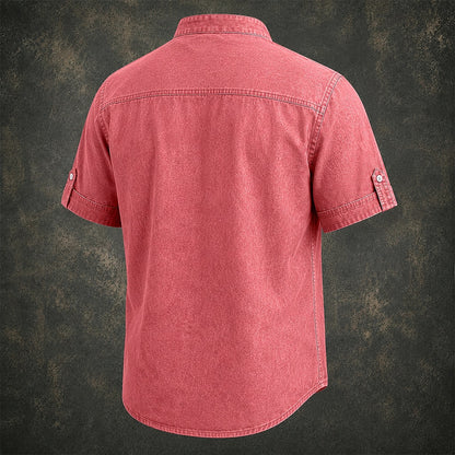 Broken-In Cotton Denim Work Shirt