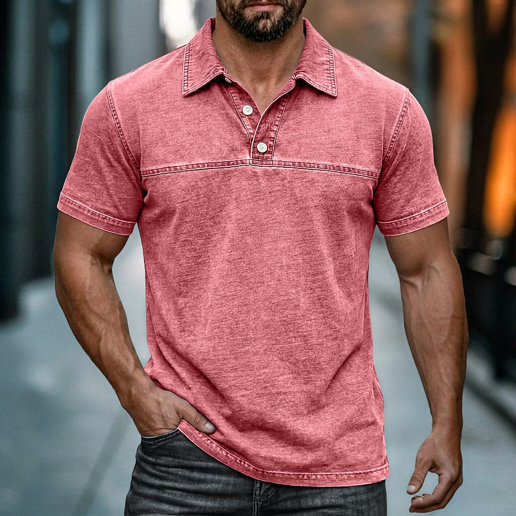 Classic Washed Cotton Polo Shirt