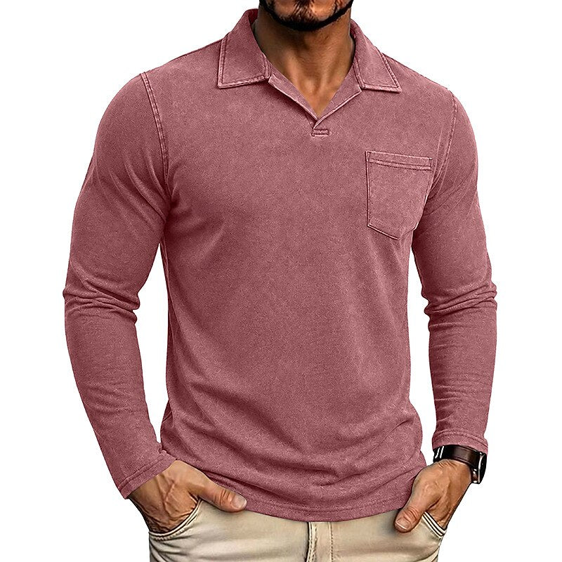 Vintage Washed 100% Cotton Polo Shirt
