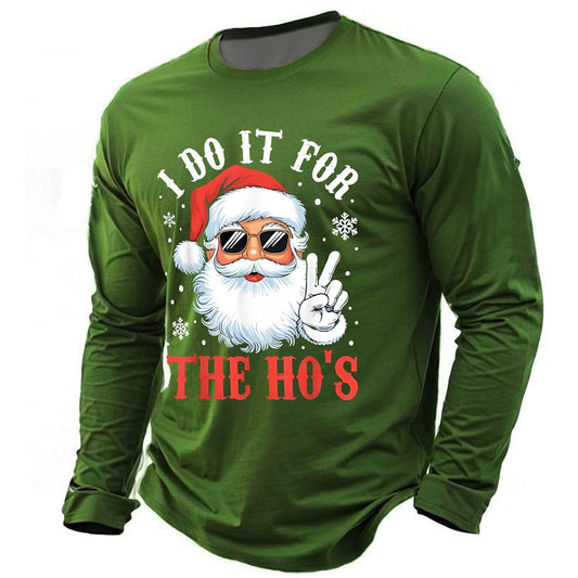 Men's Funny Santa Long Sleeve Shirt