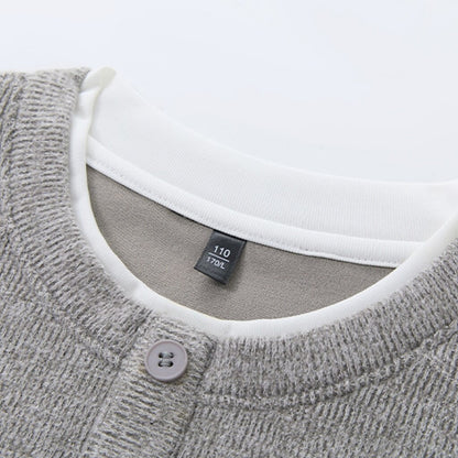 Ribbed Knit Crewneck Sweater Pullover