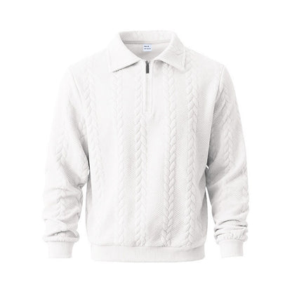 Men's Jacquard Soft Zipped Polo