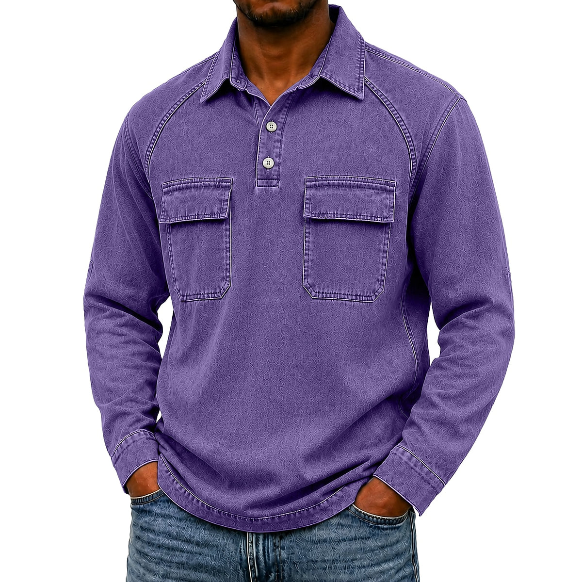 Vintage Washed Cotton Pocketed Polo