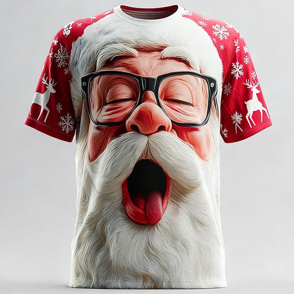 Merry Santa Christmas Cartoon Tee