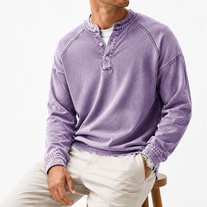 Vintage 100% Cotton Henley Shirt