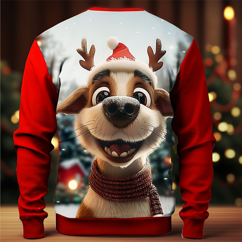 Christmas Cartoon Festive Party Crewneck Sweatshirt