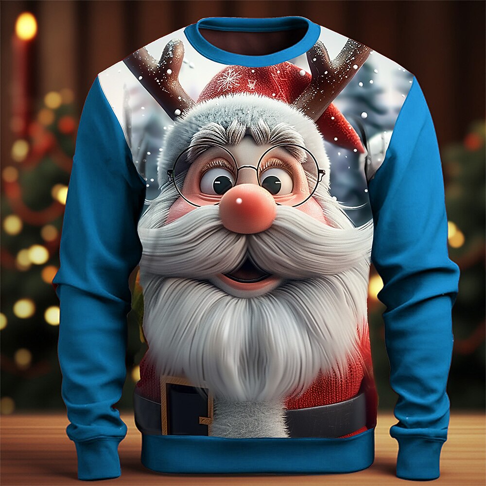 Men's Christmas Cartoon 3D Graphic Sweatshirt