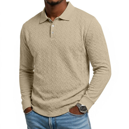 Men's Jacquard Textured  Polo