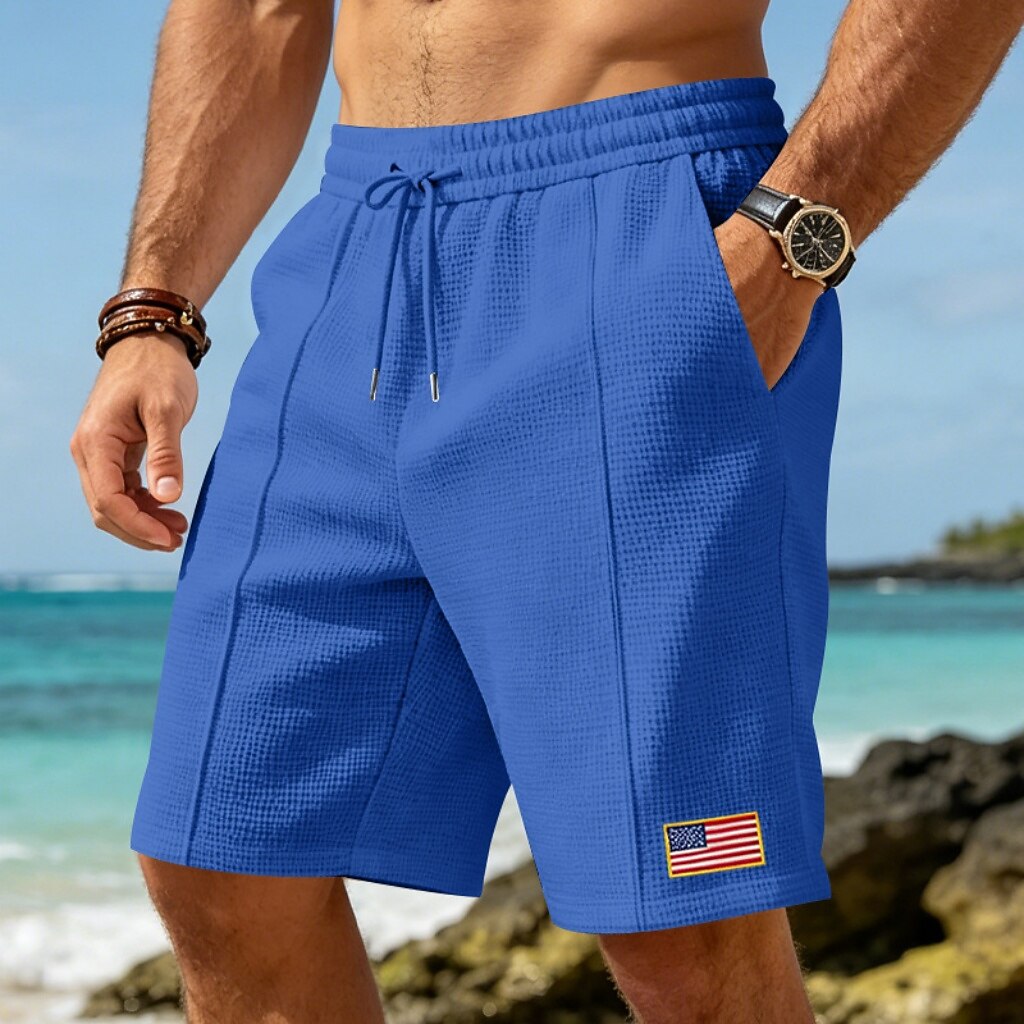 Men's Pocketed Waffle Shorts