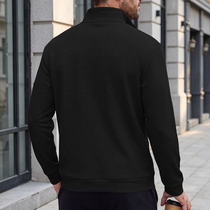 Jacquard Comfort Quarter Zip Sweatshirt