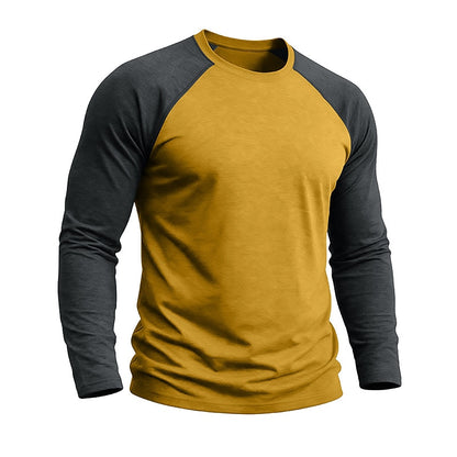 Casual Colorblock Long Sleeve T-shirts