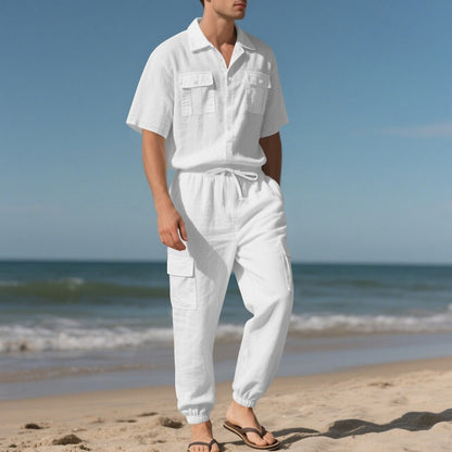 Cotton Linen Set-Shirt and Pants