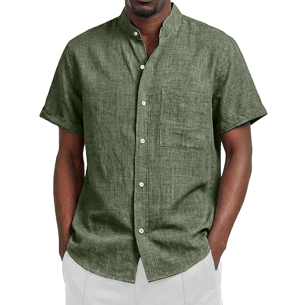 Classic Linen Button-Up Shirt