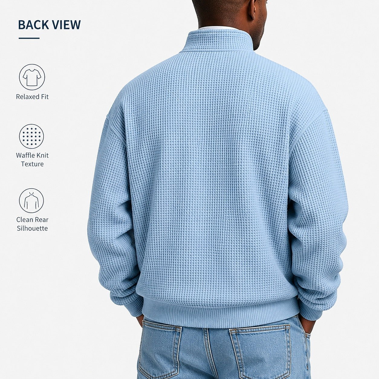 Comfort Waffle Zipped Sweatshirt