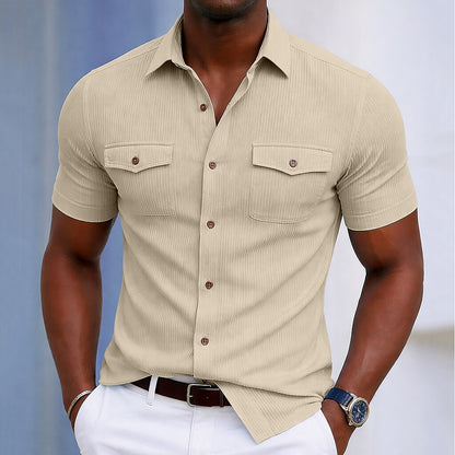 Breathable Textured  Corduroy Shirt