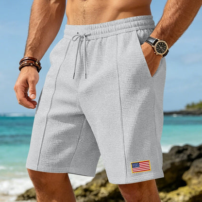 Men's Pocketed Waffle Shorts