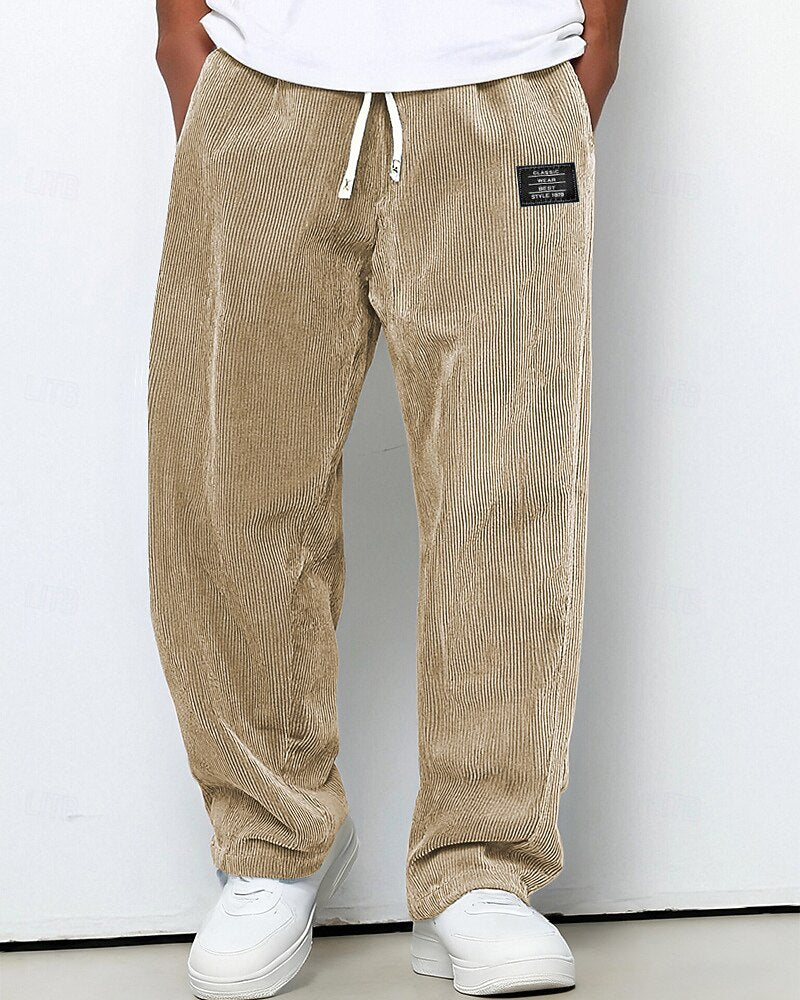 Men's Corduroy Drawstring Sweatpants