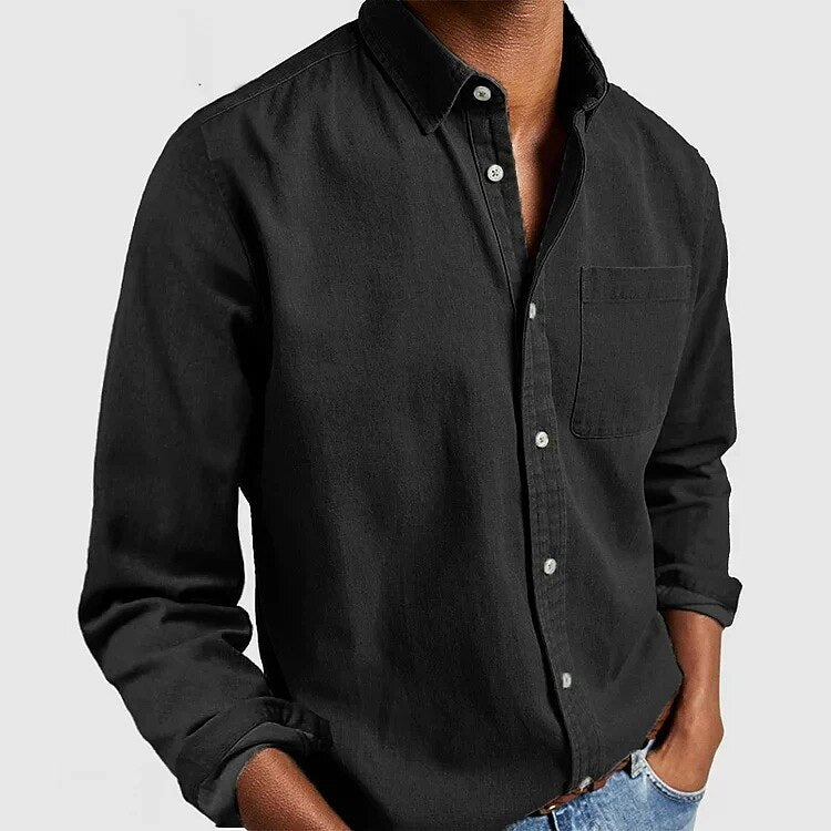 Long Sleeve Button Up Cotton Shirt