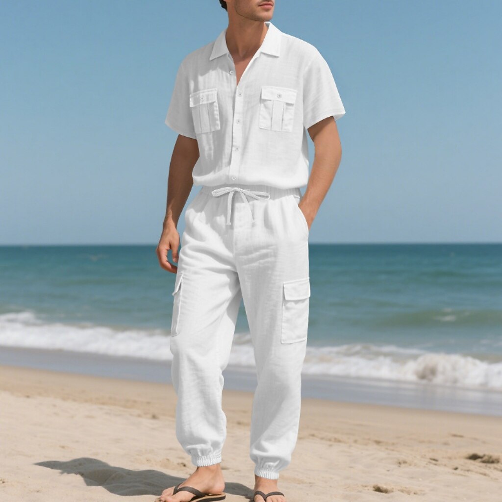Cotton Linen Set-Shirt and Pants