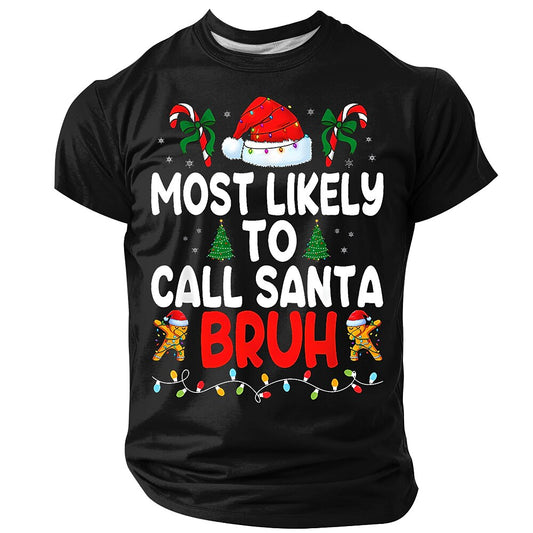 Christmas Santa Bruh Funny Graphic Tee