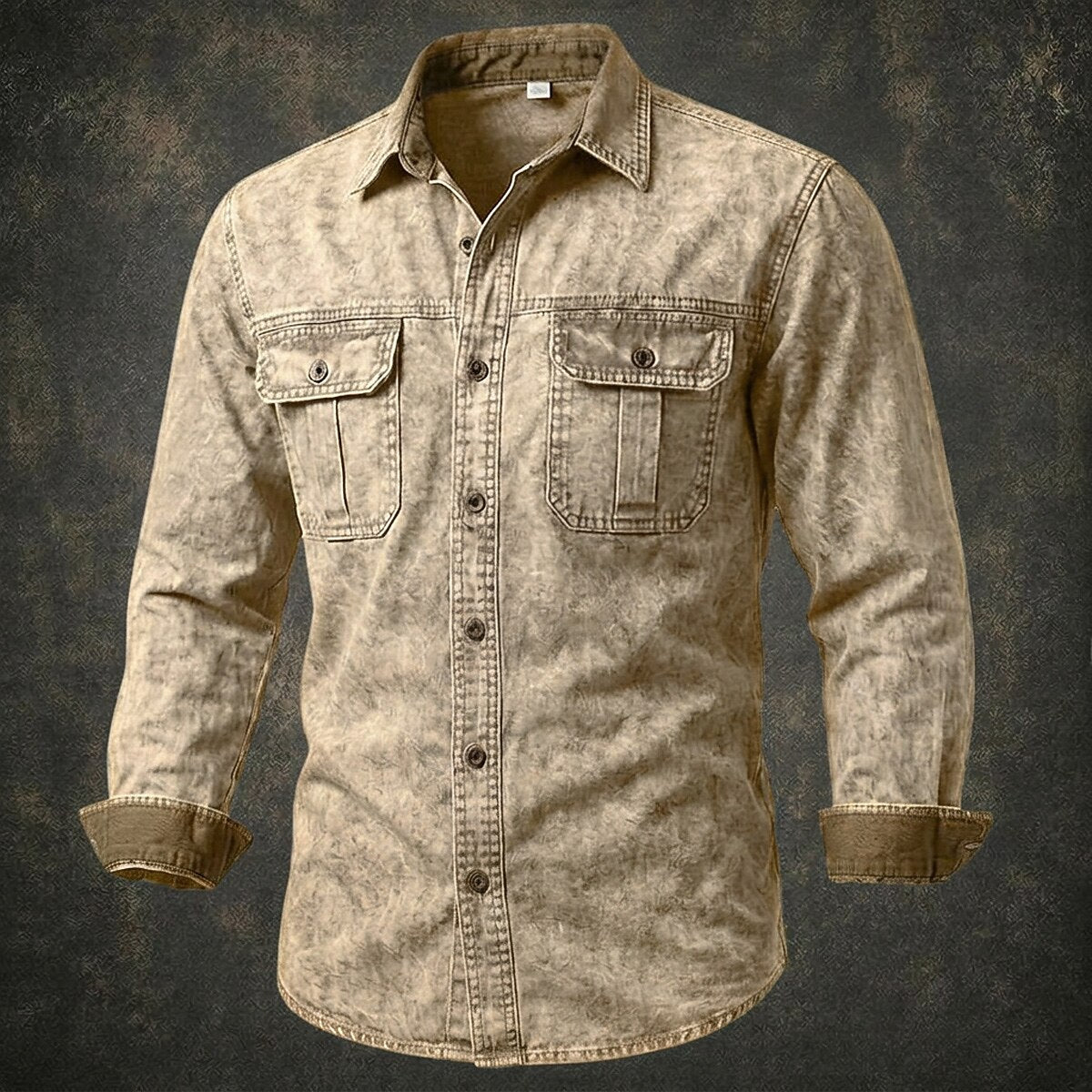 Vintage Washed Cotton Denim Shirt