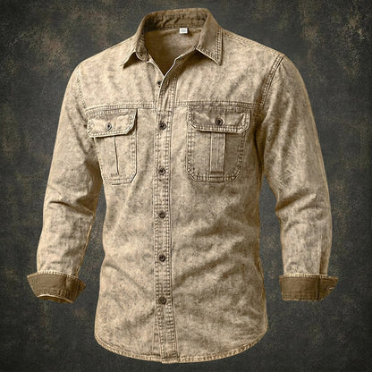 Vintage Washed Cotton Denim Shirt