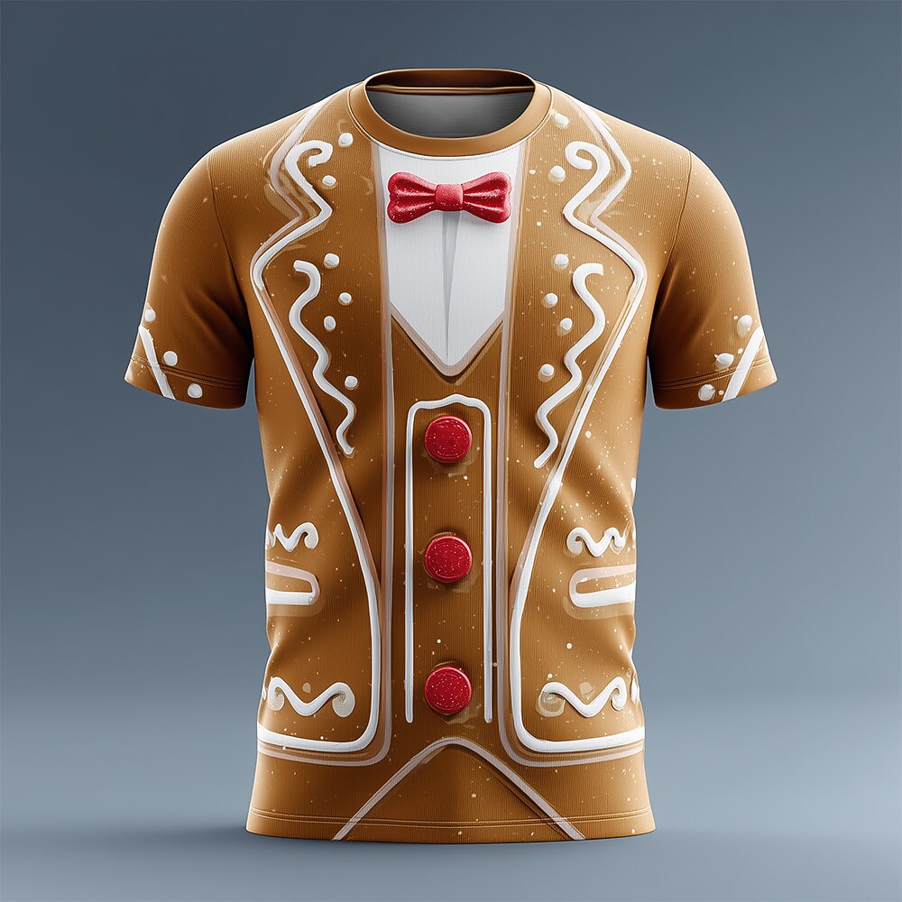 Men's Christmas Gingerbread Cookie Costume Tee