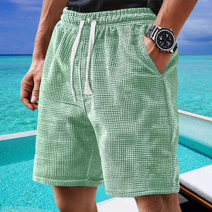 Lightweight Waffle Shorts-Comfortable Summer Wear