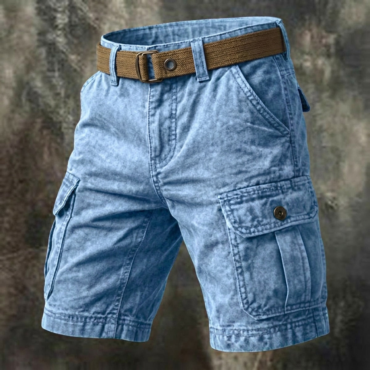 Vintage Washed Cotton Cargo Shorts