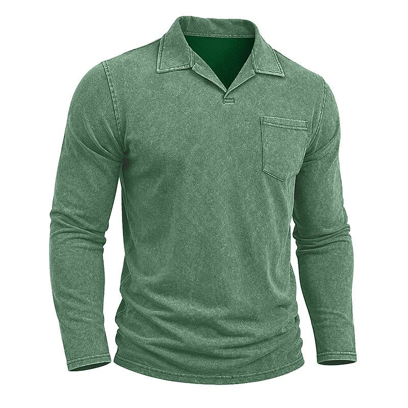 Vintage Washed 100% Cotton Polo Shirt