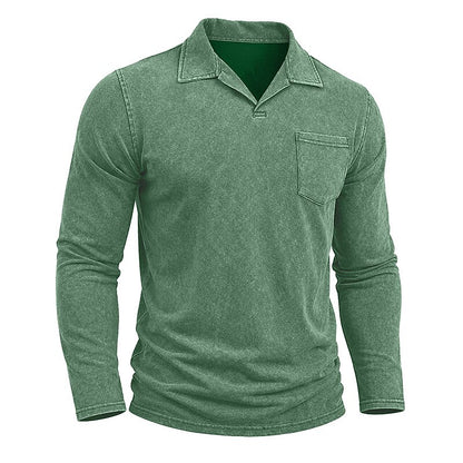 Vintage Washed 100% Cotton Polo Shirt