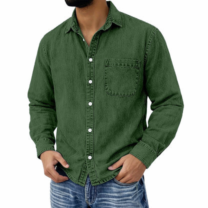 Men's 100% Cotton Acid Wash Shirt