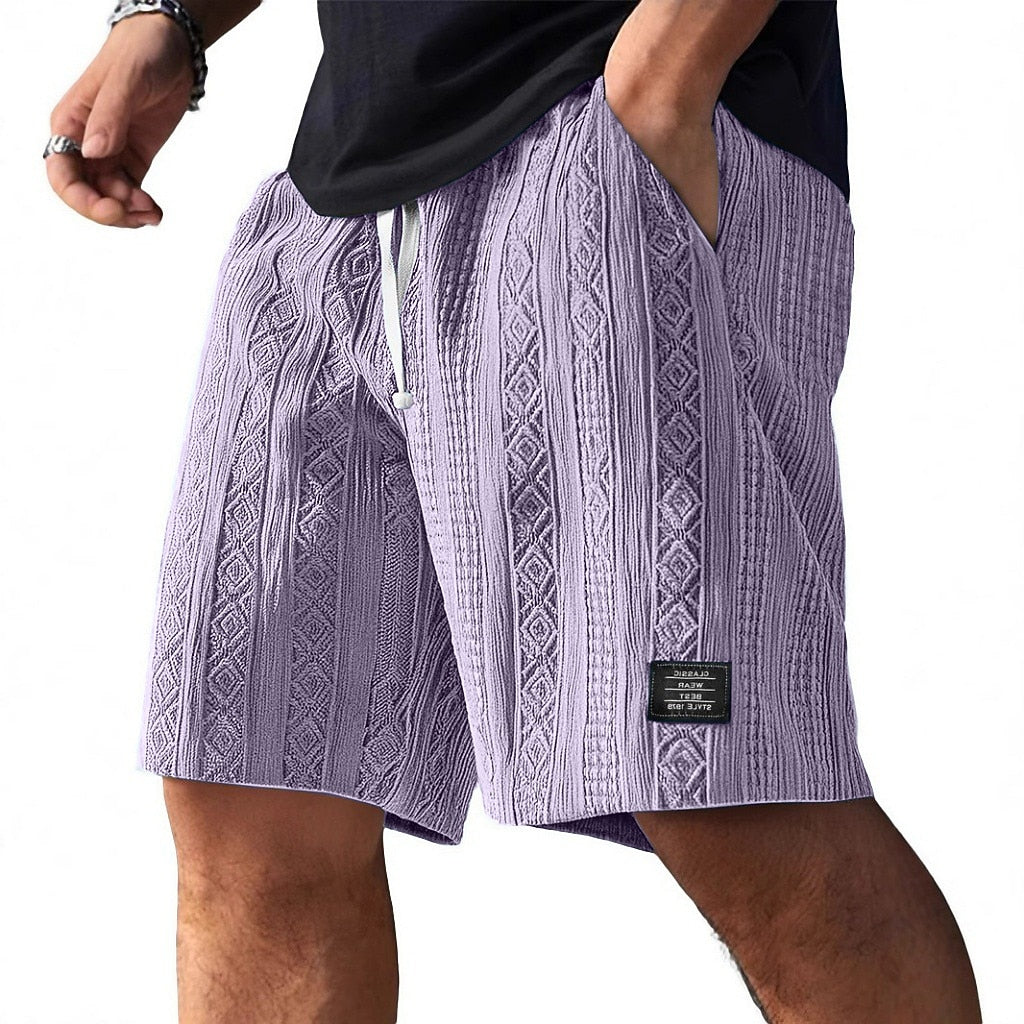 Men's Jacquard Textured Shorts