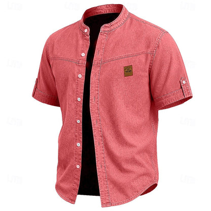 Broken-In Cotton Denim Work Shirt