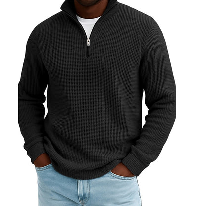 Waffle Zipped Polo Shirts