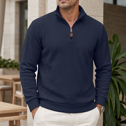 Men's Jacquard Everyday Zipper Sweatshirt