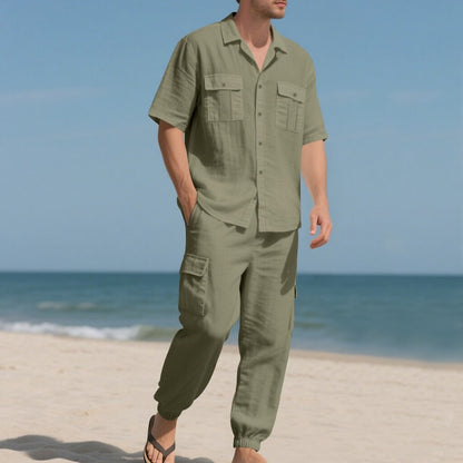 Cotton Linen Set-Shirt and Pants