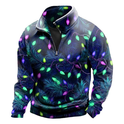 Christmas Lights Festive Zip Up Sweatshirt