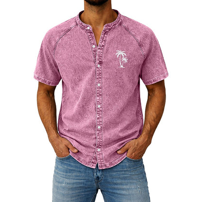 Acid Wash 100% Cotton Palm Tree Shirt