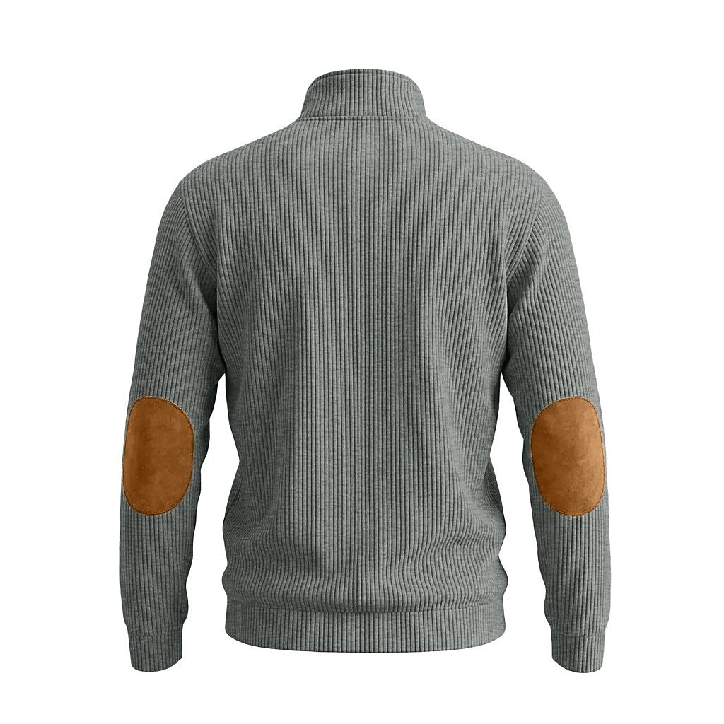 Colorblock Corduroy Quarter Zip Sweatshirt