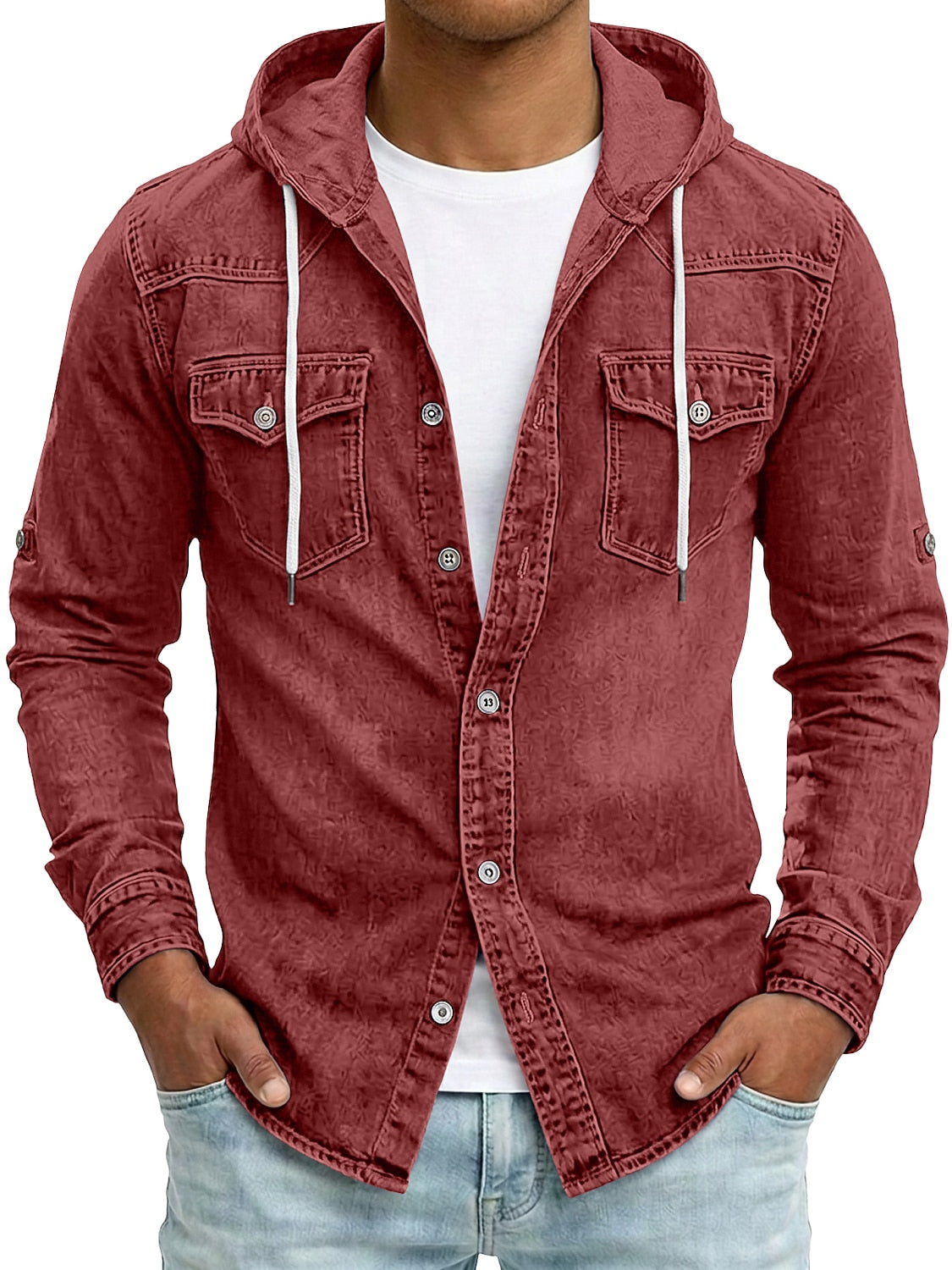 Classic Broken-In Cotton Denim Work Shirt
