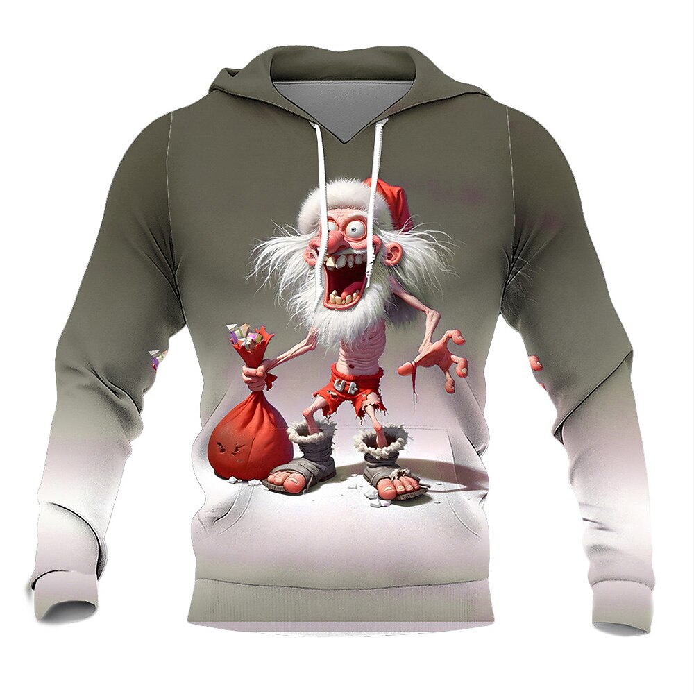 Christmas Santa Festive Vintage Casual Hoodie