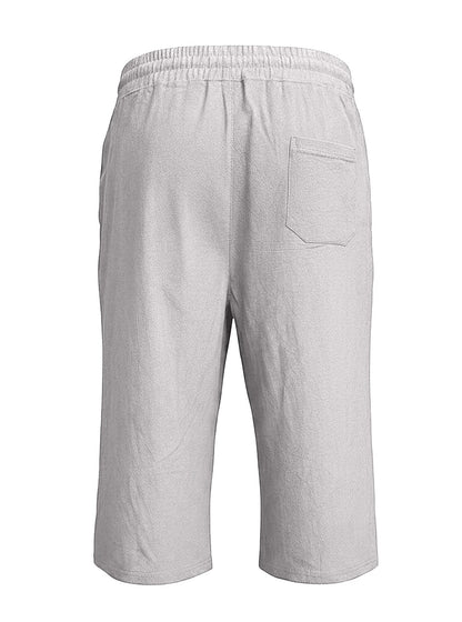 Breathable Linen Shorts With Elastic Waist
