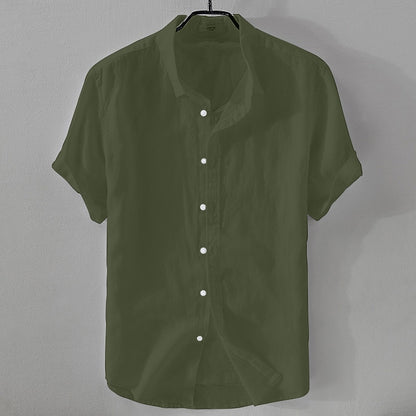 Men's Linen Summer Shirt - Casual Button-Up