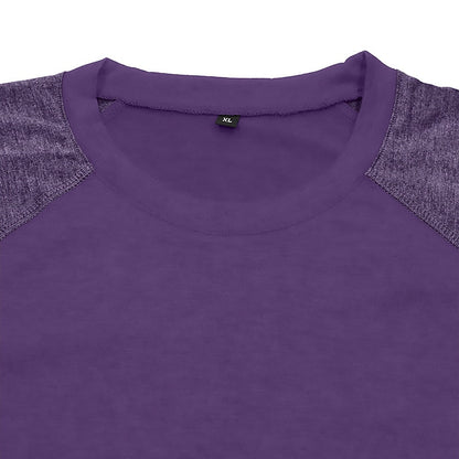 Casual Colorblock Long Sleeve T-shirts