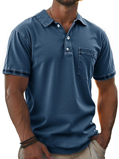 Textured Vintage Cotton Polo