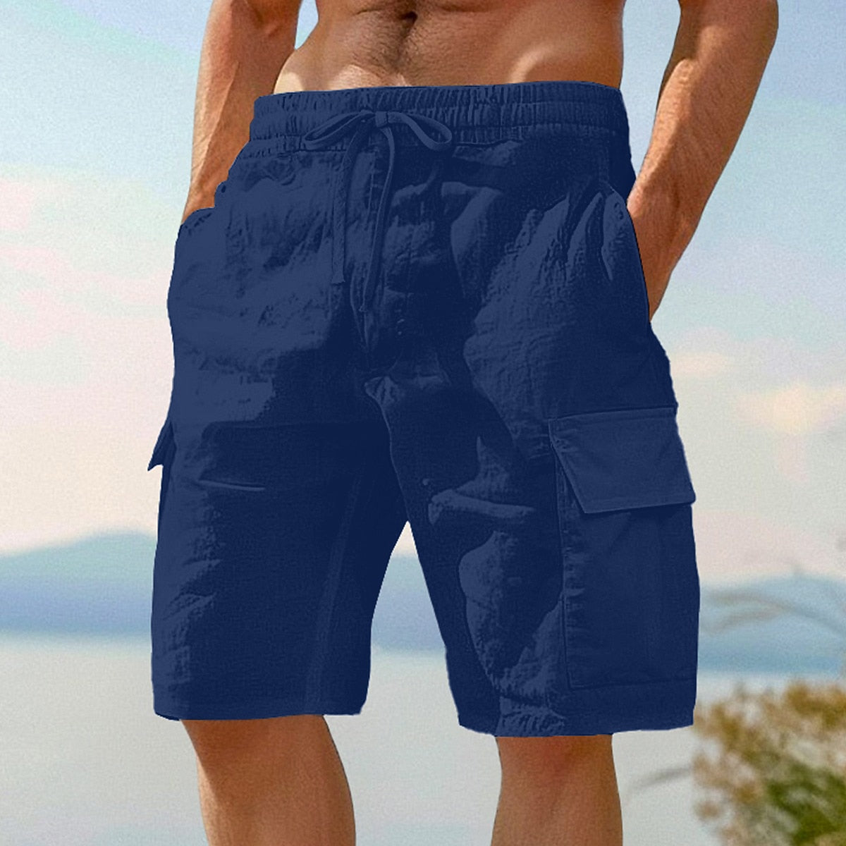 Men's Daily Wear Linen Shorts-Comfortable and Lightweight