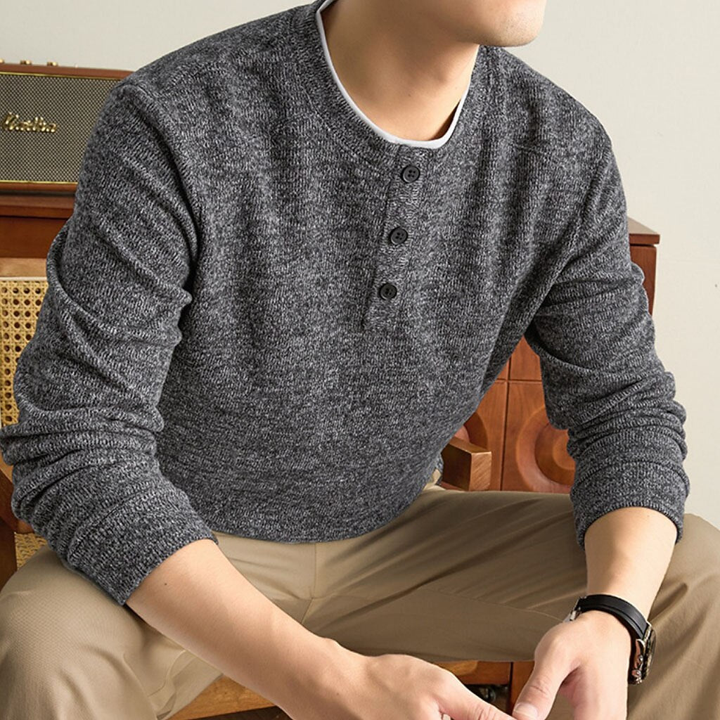 Ribbed Knit Crewneck Sweater Pullover