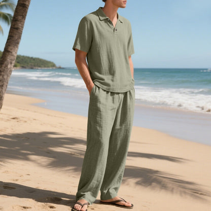 Cotton Linen Set-Shirt and Pants