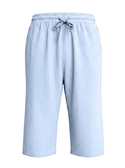 Breathable Linen Shorts With Elastic Waist
